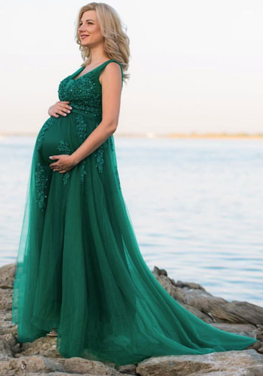 maternity black tie dress